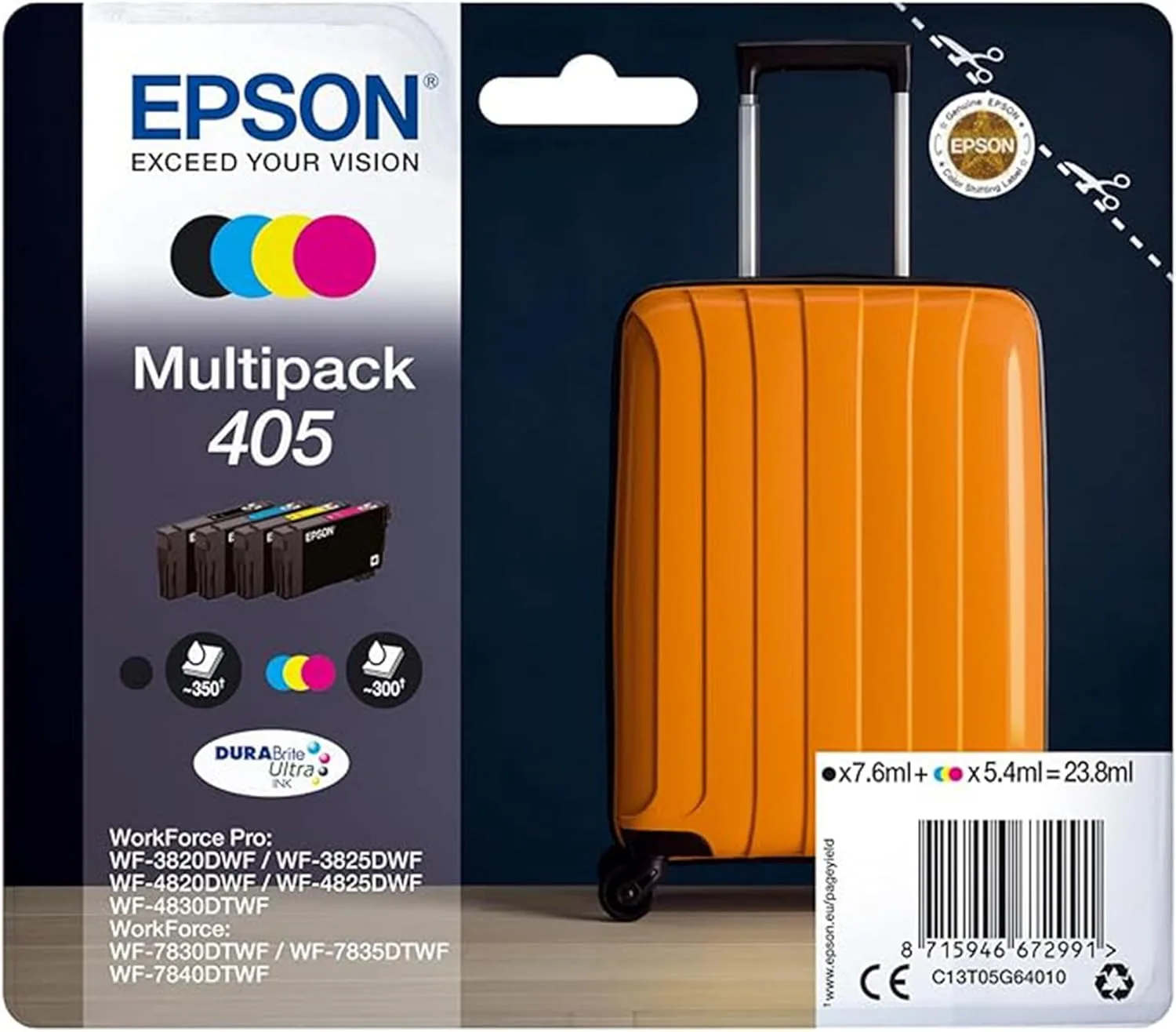 C13T05G64010 - EPSON 405 CANON PG540 - CANON CL541