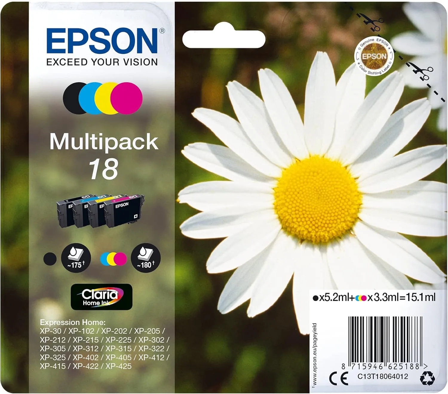 C13T18064012 - EPSON 18 CANON PG540 - CANON CL541